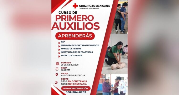 curso de primeros auxilios Matamoros