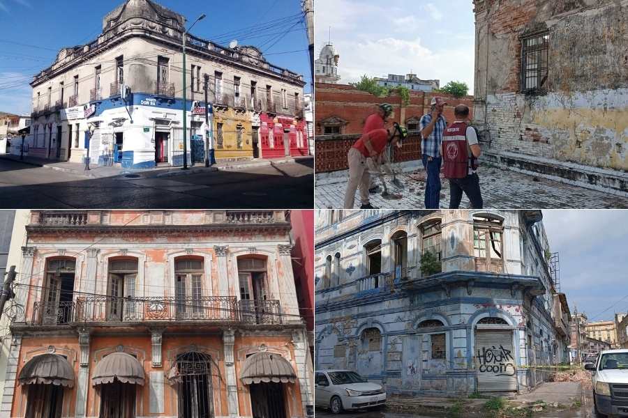 edificios históricos abandonados en Tampico