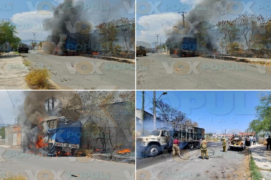 incendio de camión en Victoria