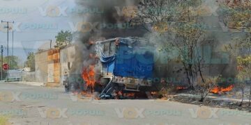 incendio de camión en Victoria