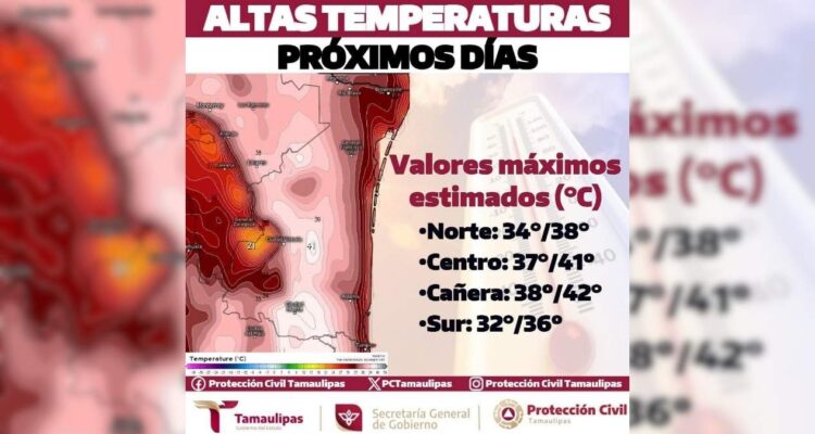 ola de calor en Tamaulipas 2026