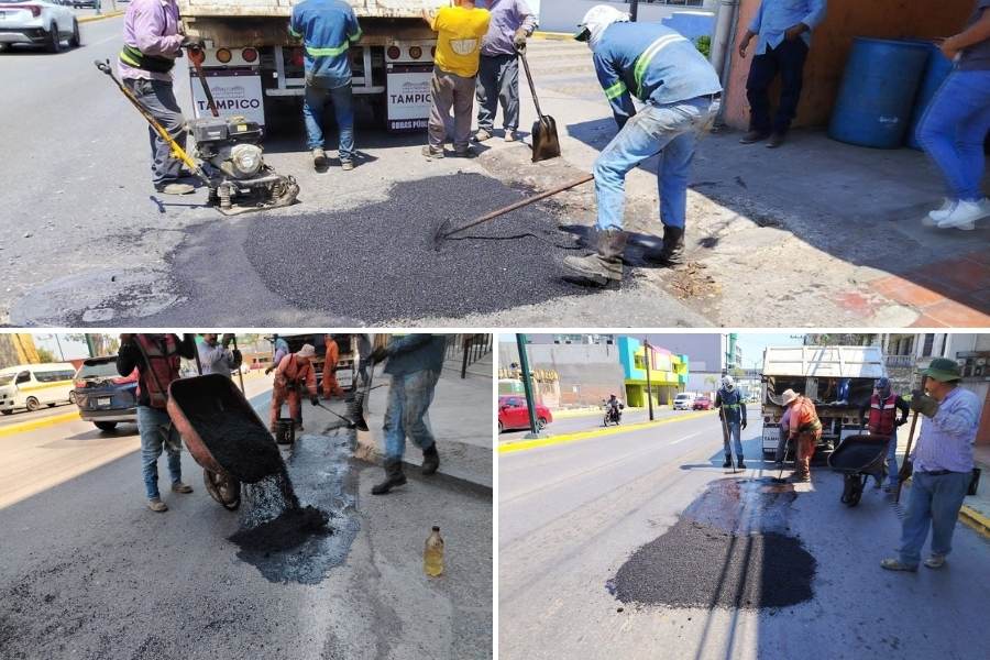 programa de bacheo urbano Tampico