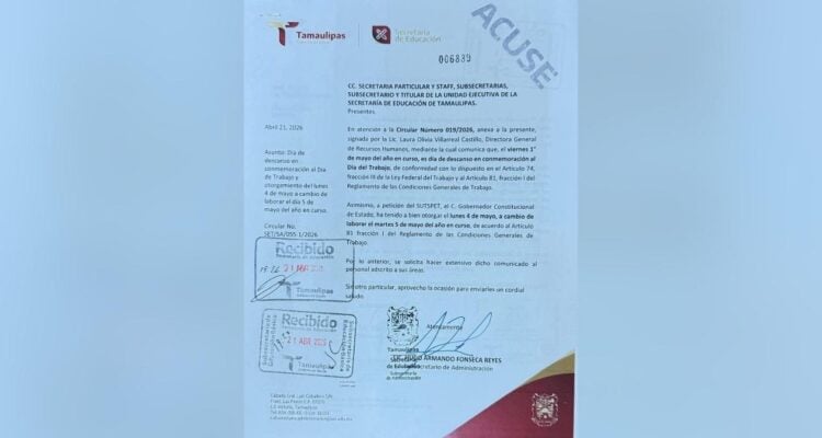 puente Día del Trabajo en Tamaulipas
