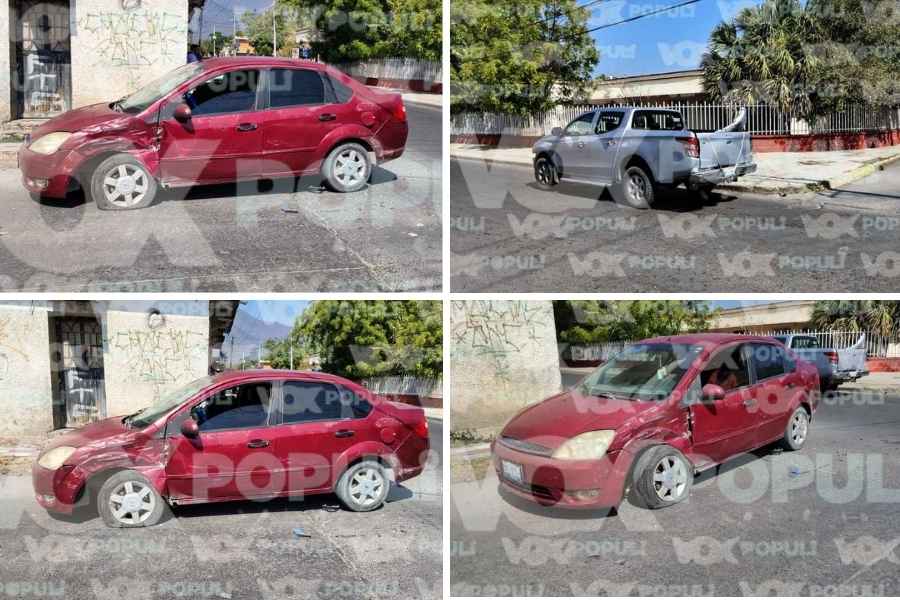 ras omitir alto, conductor protagoniza fuerte choque en Ciudad Victoria, Tamaulipas