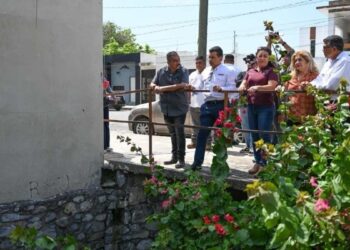 supervisión del dren pluvial Victoria