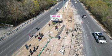 trabajos del Colector Ribereño en Nuevo Laredo