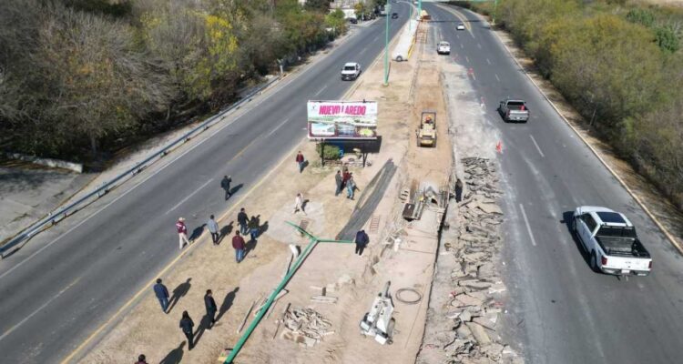 trabajos del Colector Ribereño en Nuevo Laredo