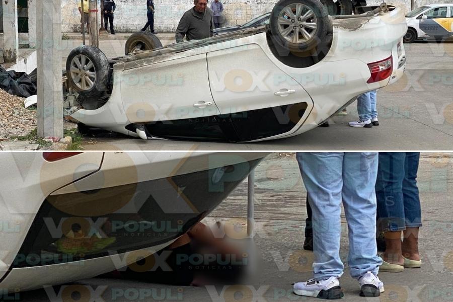 volcadura en La Borreguera en Tampico