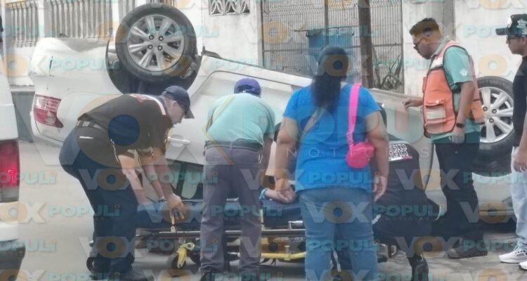 volcadura en La Borreguera en Tampico