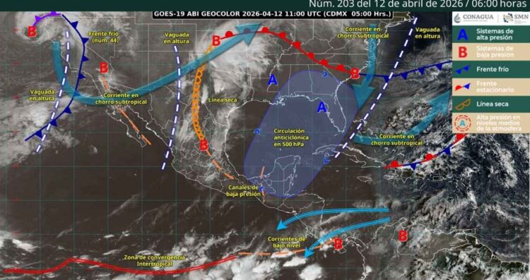 ¿En qué estados de México se pronostican lluvias y tormentas eléctricas el día de hoy