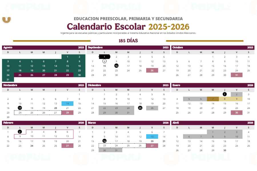 ¿Habrá megapuentes en abril de 2026 para estudiantes y cuántos son?