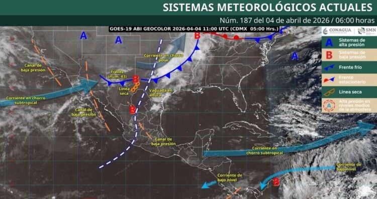 ¿Se esperan tormentas y bajas temperaturas debido al frente frío 43 hoy?