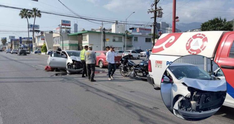 Accidente automovilístico en la Colonia Vista Hermosa en Monterrey, Nuevo León, deja heridas a 2 mujeres