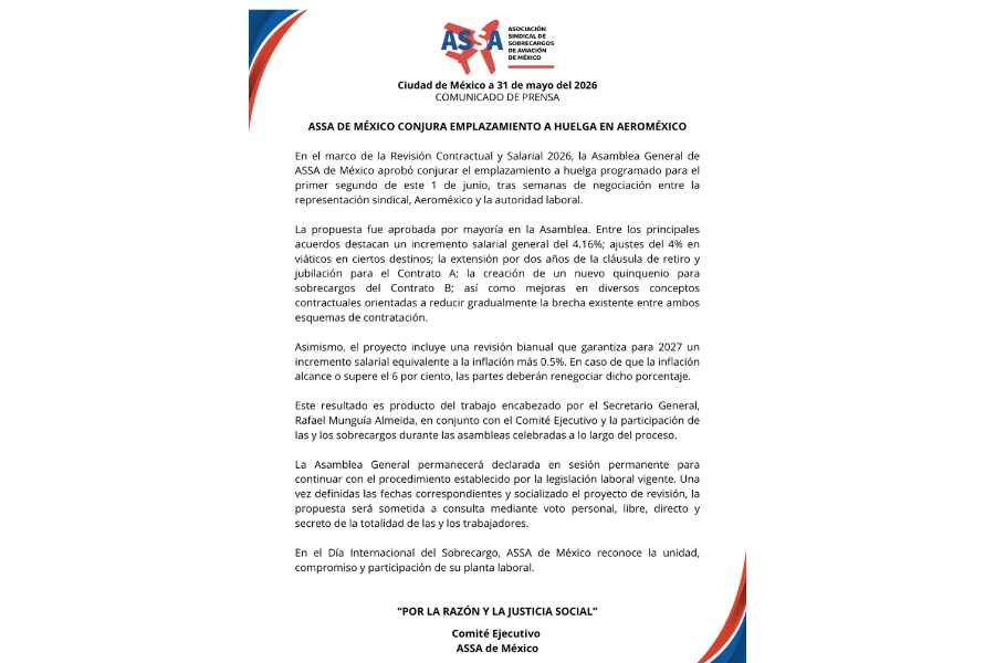 Aeroméxico sobrecargos acuerdo (1)