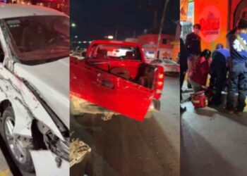 Automovilista en presunto estado de ebriedad causa accidente y deja 4 heridos en el Periférico en Matamoros, Tamaulipas