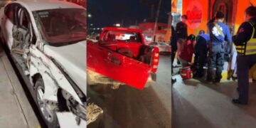 Automovilista en presunto estado de ebriedad causa accidente y deja 4 heridos en el Periférico en Matamoros, Tamaulipas