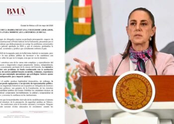 Barra Mexicana rechaza cambios de Claudia Sheinbaum a la reforma judicial