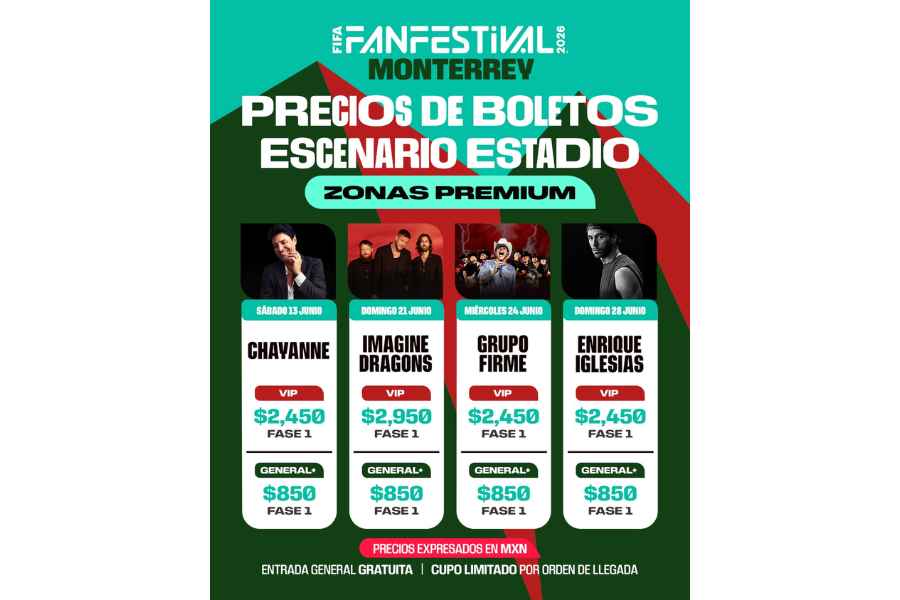 Boletos VIP Fan Festival Monterrey