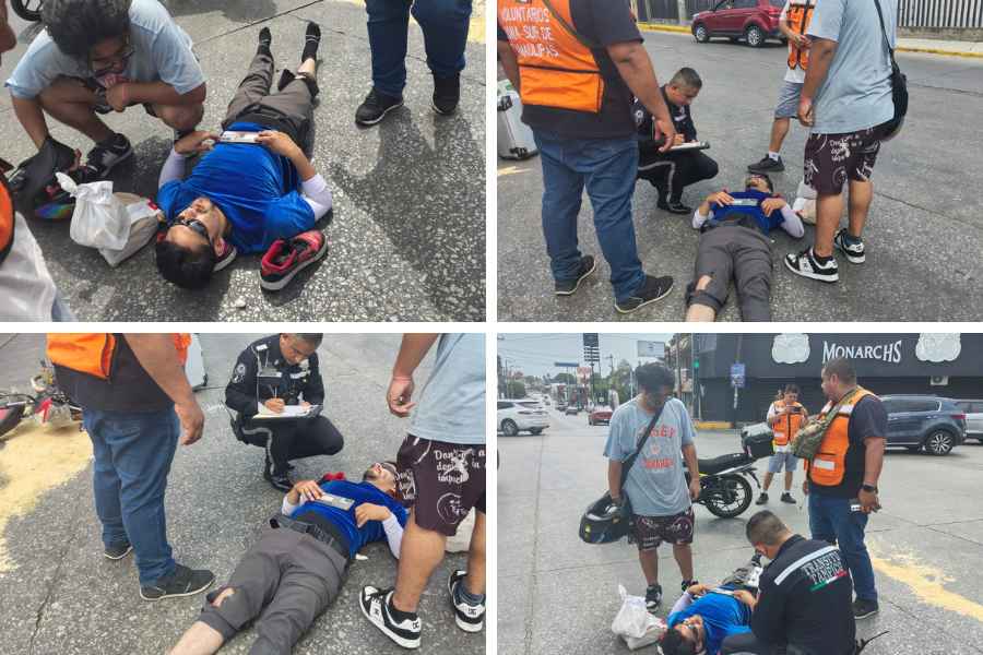 Camioneta motociclista en Tampico (1)