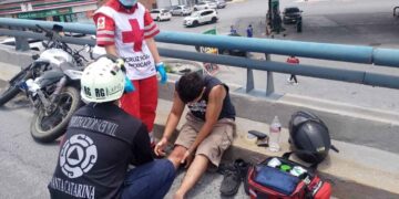 motociclista lesionado Díaz Ordaz