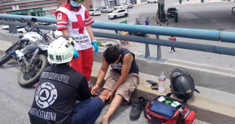 motociclista lesionado Díaz Ordaz