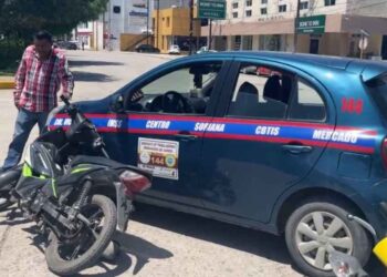 ruta y una motocicleta percance El Mante