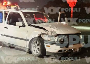 Choque por cambio de carril imprudente deja a mujer embarazada lesionada en Cd. Victoria, Tamaulipas