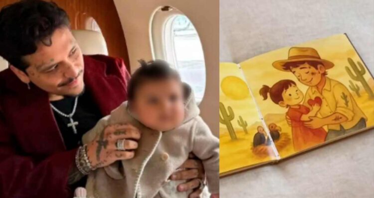 Christian Nodal en polémica tras mostrar cuento de “El Forajido” dedicado a su hija Inti