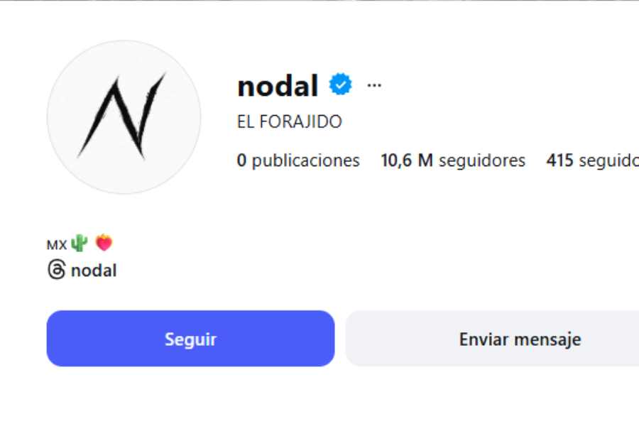 Christian Nodal registra “El Forajido” en medio de disputa con su padre