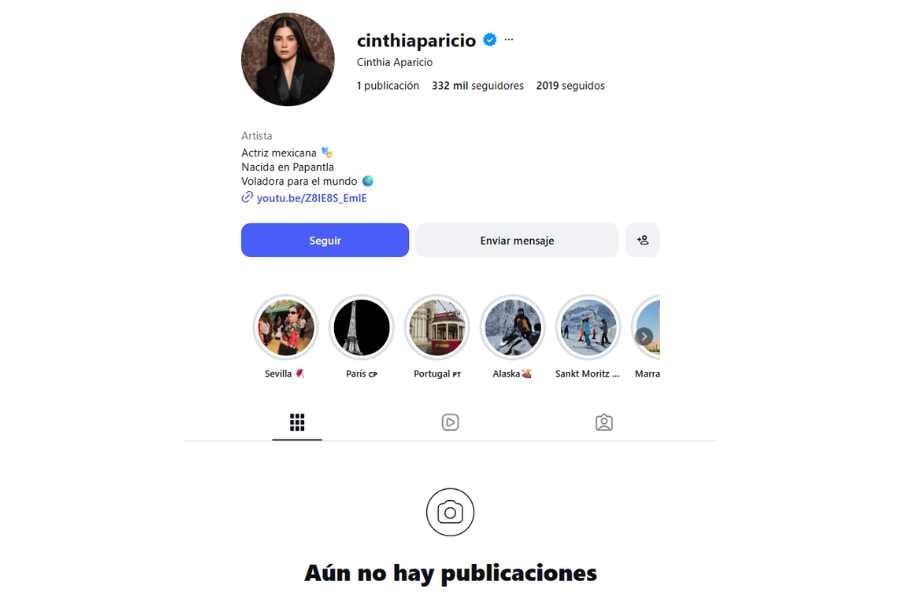 Cinthia Aparicio borra fotos de Instagram tras separación de Alexis Ayala