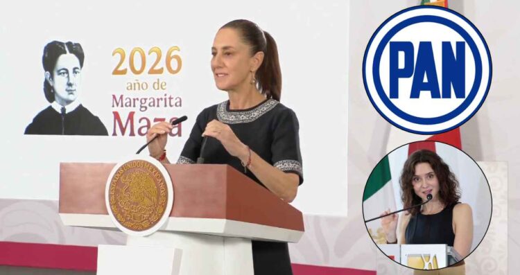 Claudia Sheinbaum critica al PAN por respaldar a Isabel Díaz Ayuso