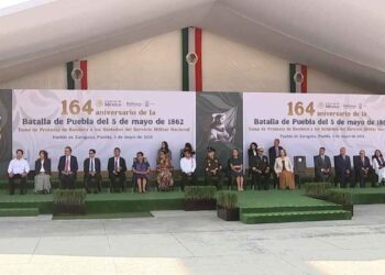 Claudia Sheinbaum encabeza ceremonia por el 164 aniversario de la Batalla de Puebla