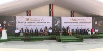 Claudia Sheinbaum encabeza ceremonia por el 164 aniversario de la Batalla de Puebla