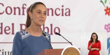 Claudia Sheinbaum realiza la conferencia 'mañanera' más corta de su sexenio en el Palacio Nacional