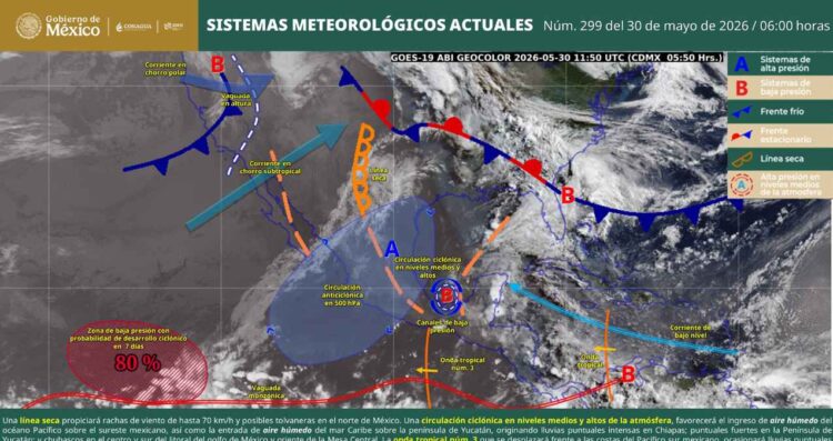 Clima hoy: ¿Qué estados esperan lluvias intensas y cuáles tendrán temperaturas mayores a los 40 grados?
