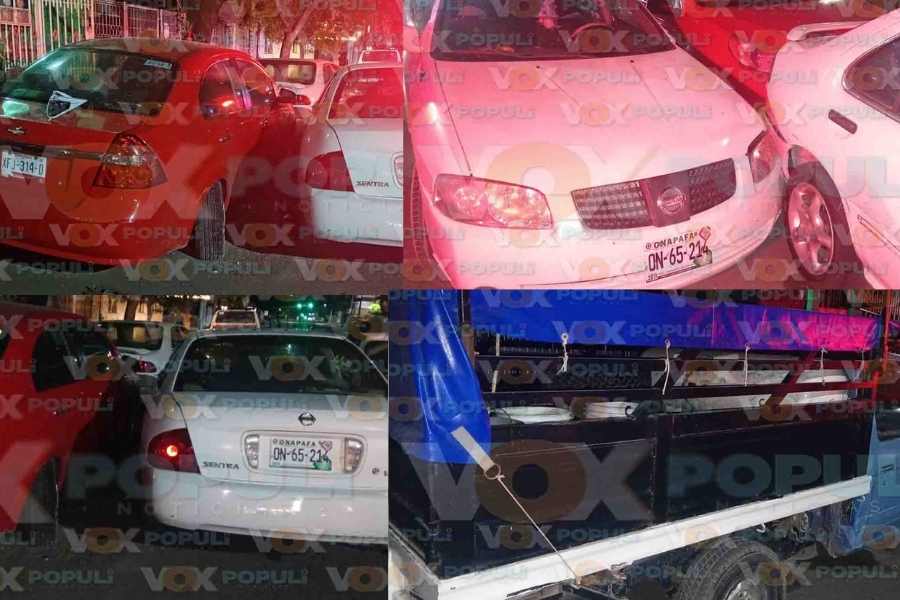 Conductor pierde el control y choca contra autos estacionados en Ciudad Victoria, Tamaulipas