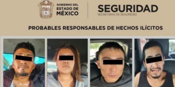 Detienen a cuatro personas y aseguran vehículo ligado a homicidio en La Paz, Edomex