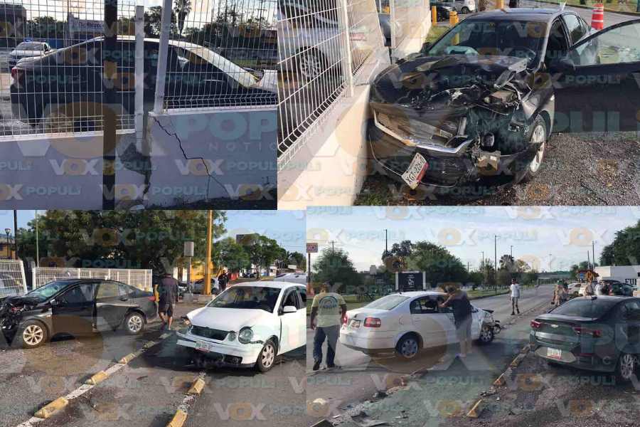 Encontronazo deja heridos al ver luz verde a favor en Ciudad Victoria, Tamaulipas