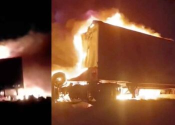 Fatal accidente en la Autopista Monterrey-Laredo deja dos personas calcinadas y 5 lesionados
