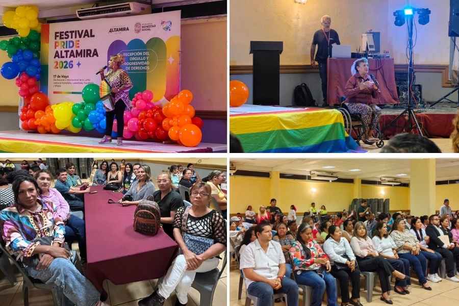 Festival reúne a colectivos por la defensa de los derechos LGBT+ en Altamira, Tamaulipas