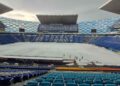 Estadio Cuauhtémoc granizo