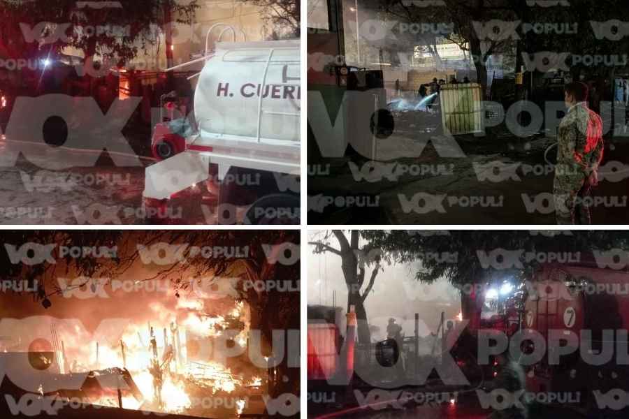Fuerte incendio consume vivienda de madera en Tampico, Tamaulipas