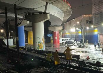 colapso barda Tren Suburbano