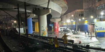 colapso barda Tren Suburbano