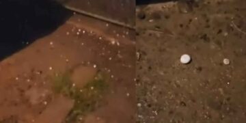 General Terán, Nuevo León, registra inusual caída de granizo | VIDEO