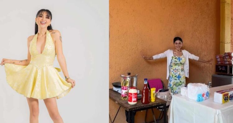 Gomita vende hot dogs y sorprende a sus seguidores