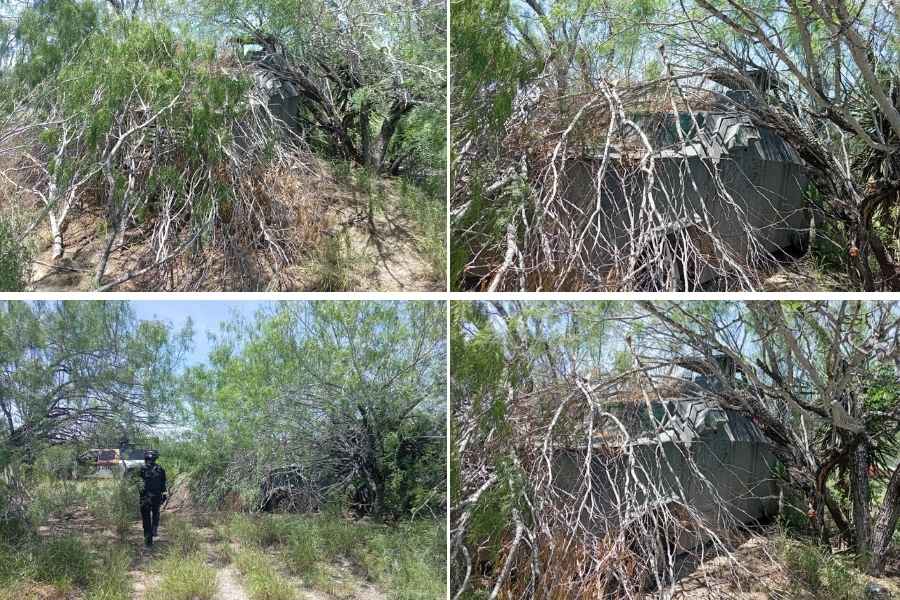 Guardia Estatal asegura vehículo con blindaje artesanal en zona rural de Camargo, Tamaulipas