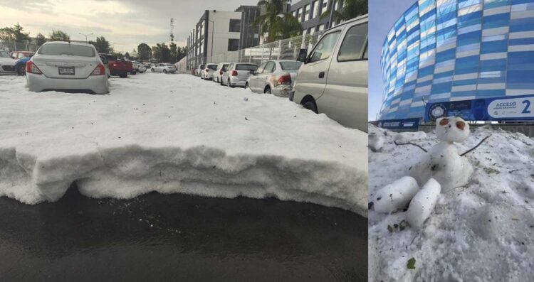 VIDEOS | Intensa granizada sorprende a habitantes del norte de Puebla