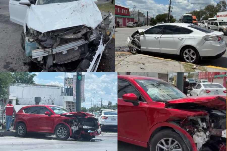 Joven conductor provoca fuerte choque en Matamoros, Tamaulipas