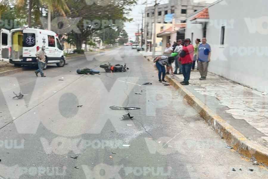Joven motociclista pierde la vida en hospital tras chocar contra ambulancia en Ciudad Madero, Tamaulipas